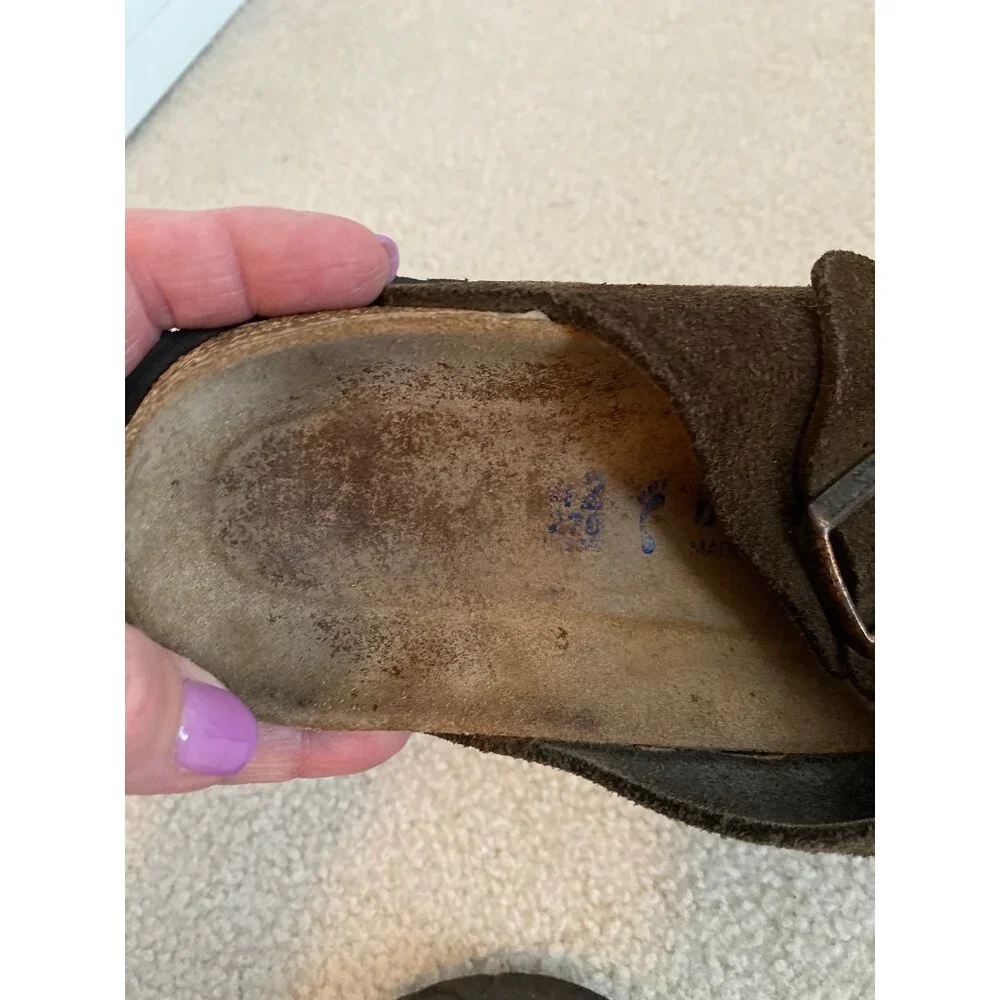 Birkenstock brown suede sandals size 42